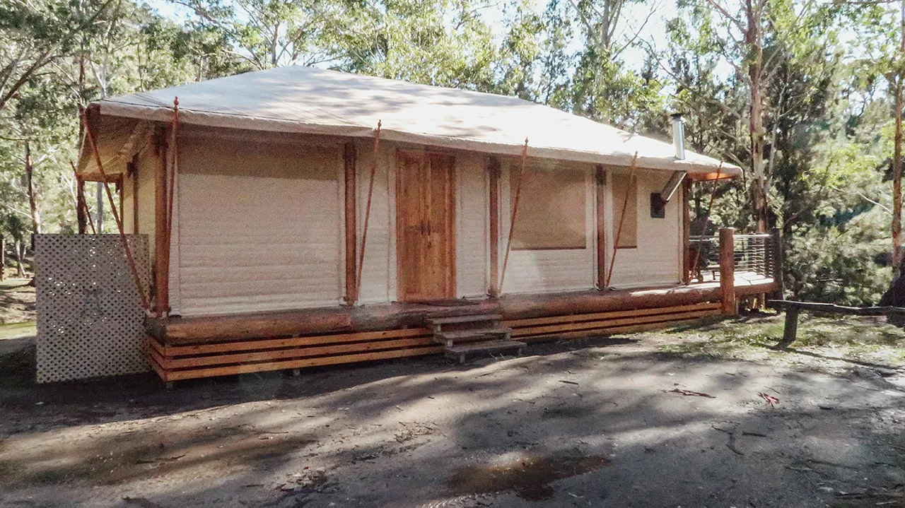 Dog-friendly family-friendly luxury glamping in NSW Australia Turon Gates