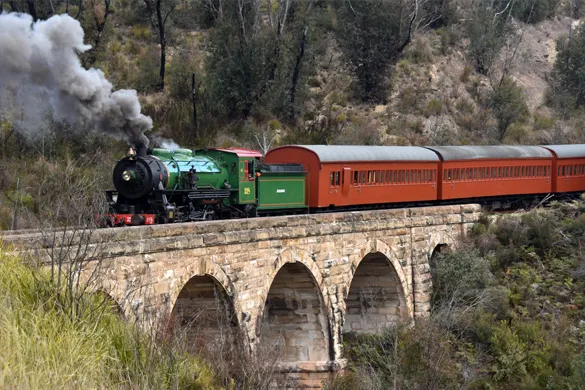 steam train in the blue mountains. Zig Zag Railway weekend escape from Sydney for kids. 
